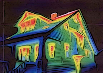 Cape Cod Home heat signature