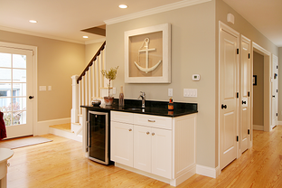 Chatham Beach House wet bar & stair resized 600