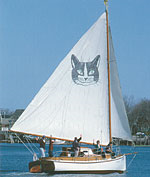 Catboat sailing on Cape Cod