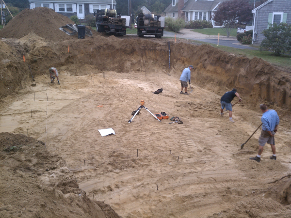 preparing the site for Cape Cod charmer