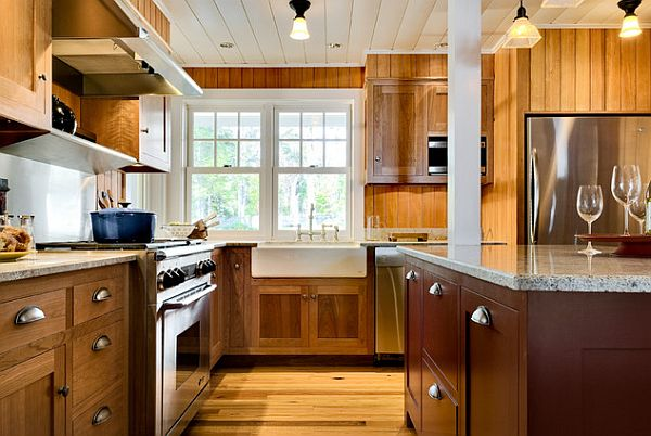 Wooden Kitchen for Cape Cod Home