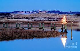 Serene Cape Cod Christmas scene