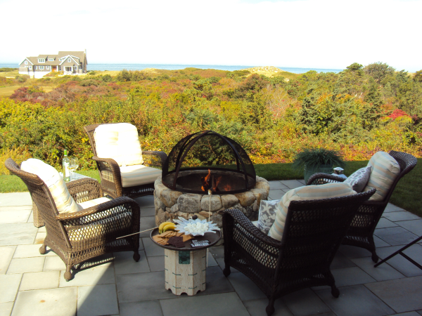 Firepit overlooking Cape Cod Bay