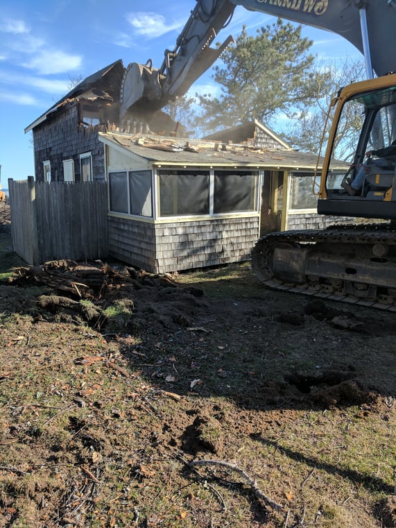 Demolition, Cape Cod Builder, waterfront, Custom 