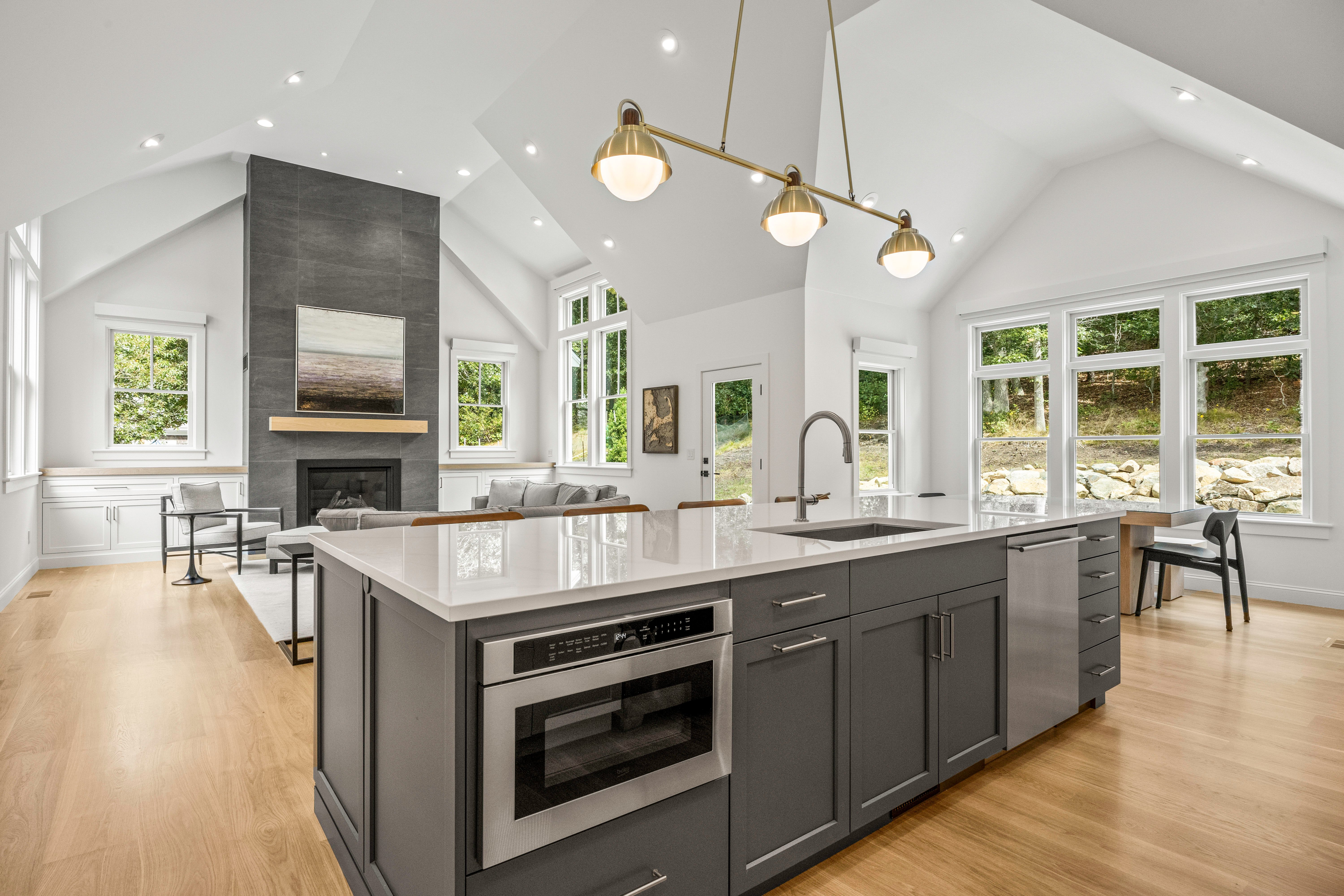 Blueberry FireplaceKitchen