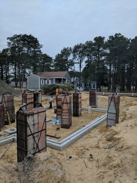 Custom Home Cape Cod, Foundation Custom Home Cape Cod, Foundation